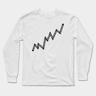 Buy Hold Repeat Line Chart Black Long Sleeve T-Shirt